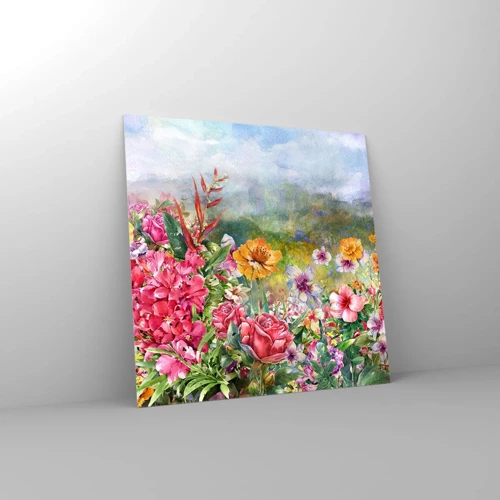 Glass picture - Garden which Went Crazy - 50x50 cm