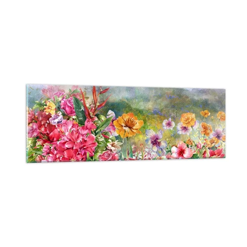 Glass picture - Garden which Went Crazy - 90x30 cm