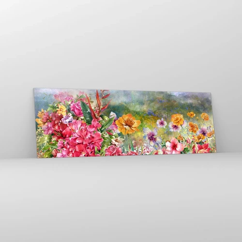 Glass picture - Garden which Went Crazy - 90x30 cm