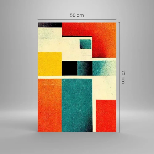 Glass picture - Geometric Abstract - Good Energy - 50x70 cm