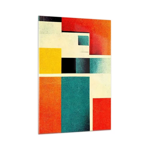 Glass picture - Geometric Abstract - Good Energy - 70x100 cm