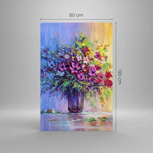 Glass picture - Gift from Summer Meadow - 80x120 cm