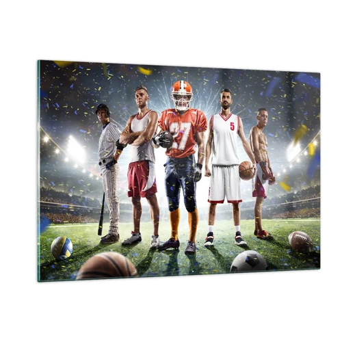Glass picture - Gladiators of the Pitch - 120x80 cm
