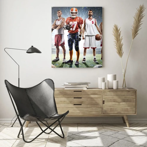 Glass picture - Gladiators of the Pitch - 70x100 cm