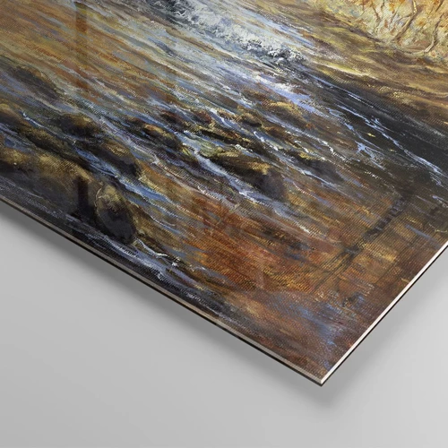 Glass picture - Golden Brook - 100x40 cm