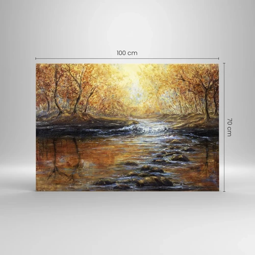 Glass picture - Golden Brook - 100x70 cm