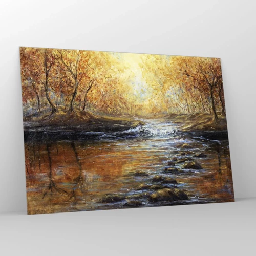 Glass picture - Golden Brook - 100x70 cm