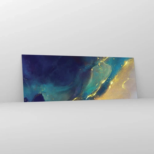 Glass picture - Golden Flood - 140x50 cm