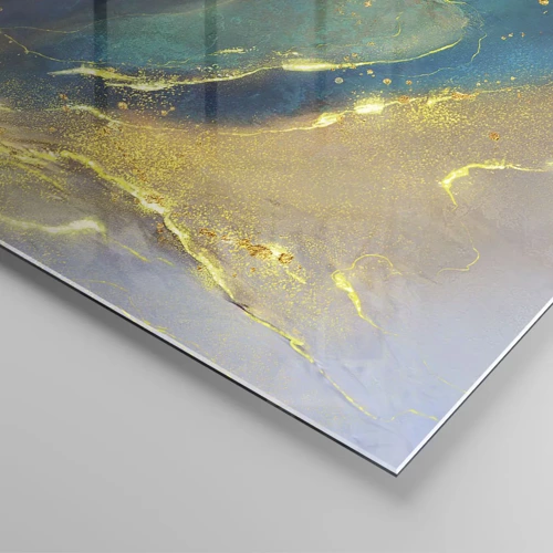 Glass picture - Golden Flood - 140x50 cm