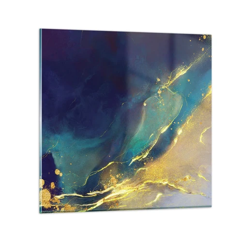 Glass picture - Golden Flood - 40x40 cm