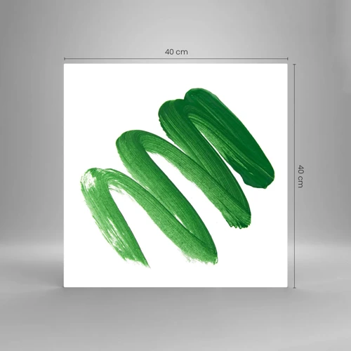 Glass picture - Green Joke - 40x40 cm