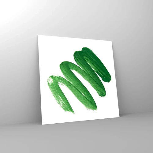 Glass picture - Green Joke - 40x40 cm