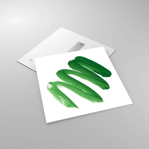 Glass picture - Green Joke - 70x70 cm