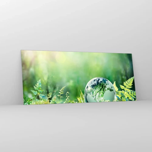 Glass picture - Green Planet - 120x50 cm