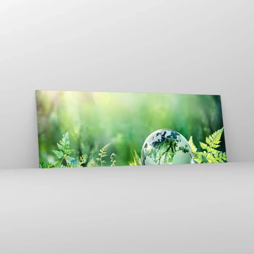 Glass picture - Green Planet - 140x50 cm