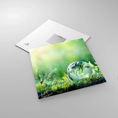 Glass picture - Green Planet - 30x30 cm