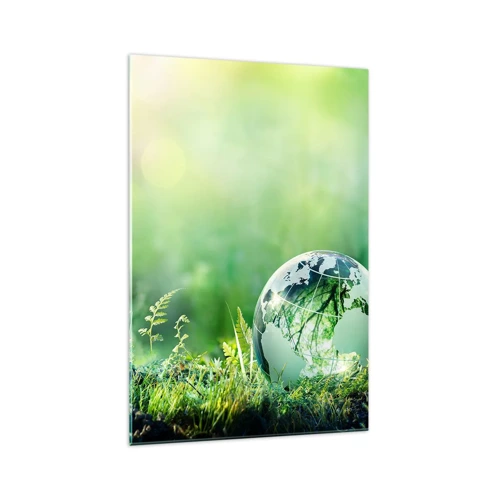 Glass picture - Green Planet - 70x100 cm