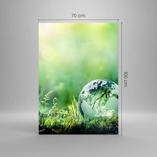 Glass picture - Green Planet - 70x100 cm