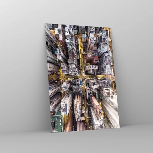 Glass picture - Greetings from Hong Kong - 70x100 cm