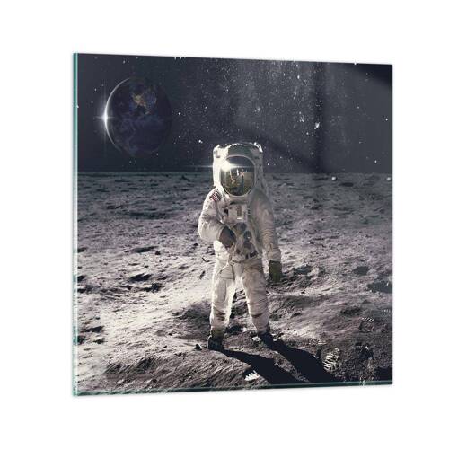 Glass picture - Greetings from the Moon - 50x50 cm