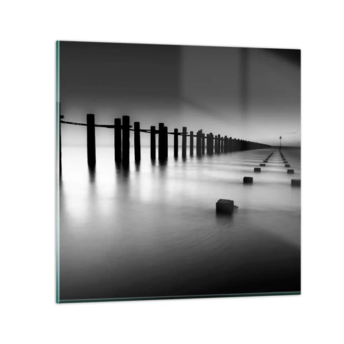 Glass picture - Grey Distance in a Fog - 60x60 cm