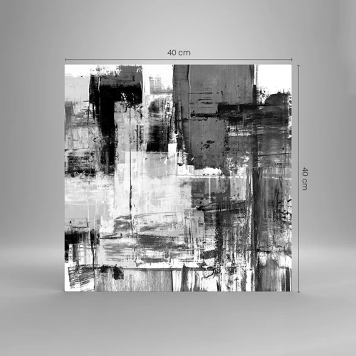 Glass picture - Grey is Beautiful - 40x40 cm