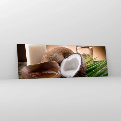 Glass picture - Health from Tropical Islands - 90x30 cm