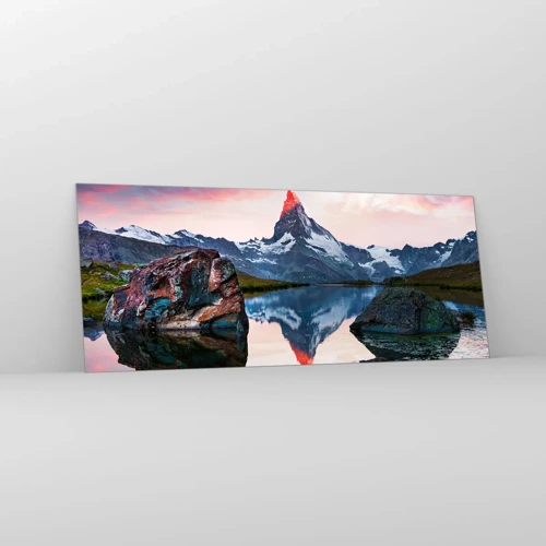 Glass picture - Heart of the Mountains Is Hot - 100x40 cm