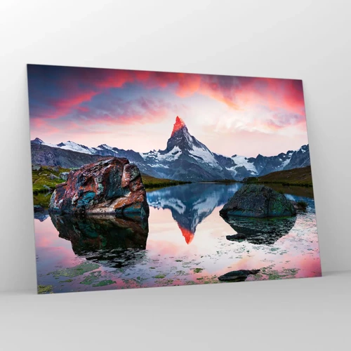 Glass picture - Heart of the Mountains Is Hot - 100x70 cm