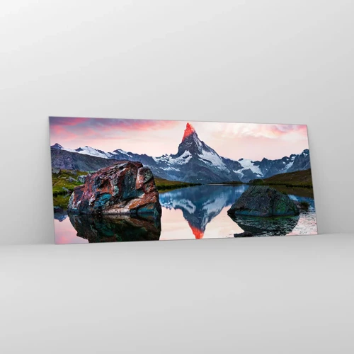 Glass picture - Heart of the Mountains Is Hot - 120x50 cm