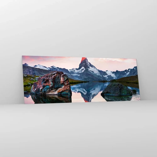 Glass picture - Heart of the Mountains Is Hot - 140x50 cm