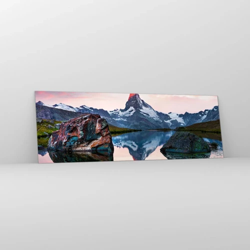 Glass picture - Heart of the Mountains Is Hot - 90x30 cm