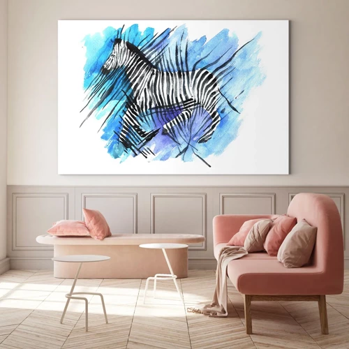 Glass picture - Hidden in Stripes - 70x50 cm