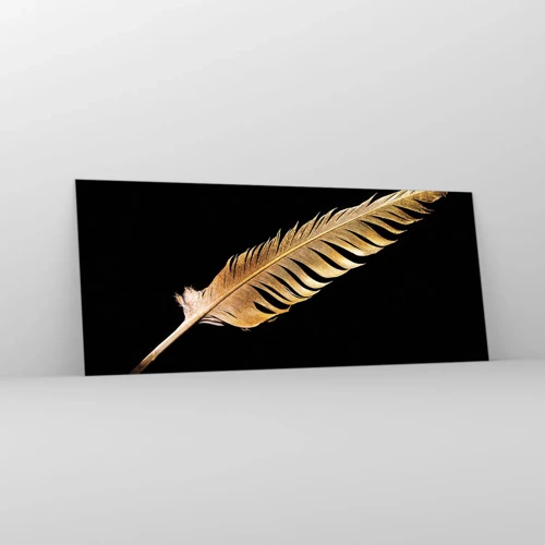 Glass picture - High-Class Feather - 120x50 cm