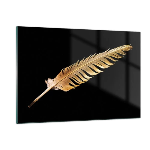 Glass picture - High-Class Feather - 120x80 cm