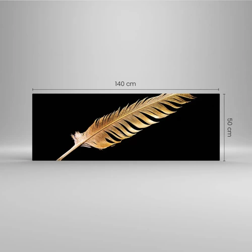 Glass picture - High-Class Feather - 140x50 cm