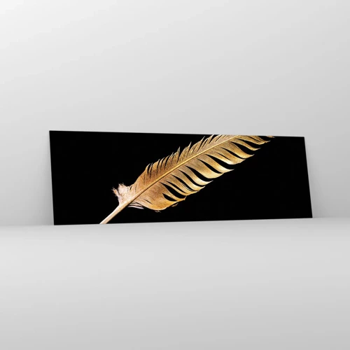 Glass picture - High-Class Feather - 160x50 cm