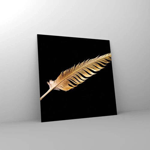 Glass picture - High-Class Feather - 40x40 cm