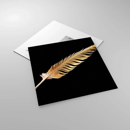 Glass picture - High-Class Feather - 50x50 cm