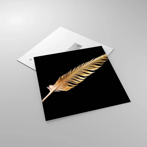 Glass picture - High-Class Feather - 60x60 cm