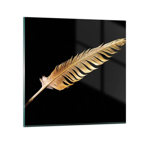 Glass picture - High-Class Feather - 70x70 cm