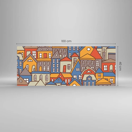 Glass picture - House after House - 100x40 cm