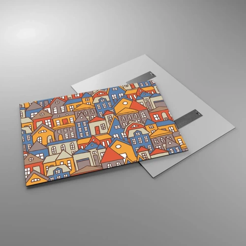 Glass picture - House after House - 100x70 cm