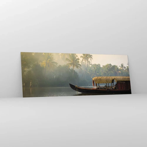 Glass picture - House on the River - 140x50 cm