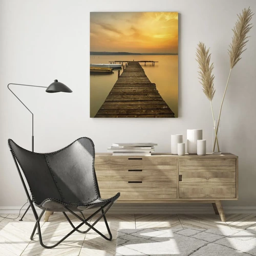 Glass picture - I Will Open up Golden Sky before You - 50x70 cm