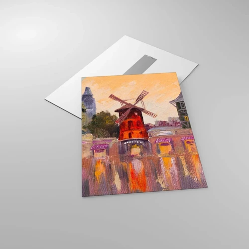 Glass picture - Icons of Paris - Moulin Rouge - 50x70 cm