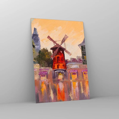 Glass picture - Icons of Paris - Moulin Rouge - 50x70 cm