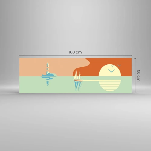 Glass picture - Ideal Sea Landscape - 160x50 cm