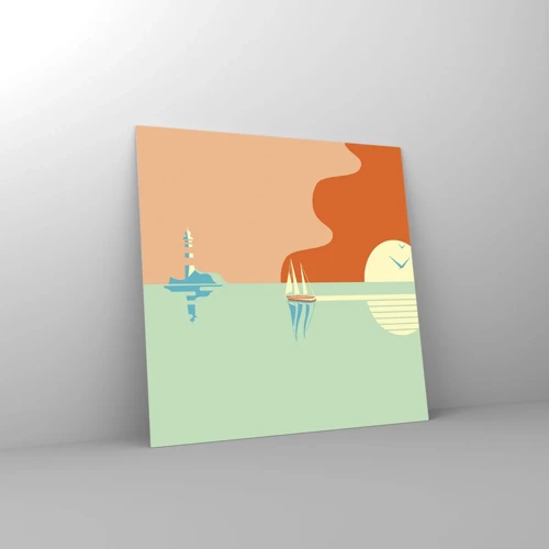 Glass picture - Ideal Sea Landscape - 30x30 cm