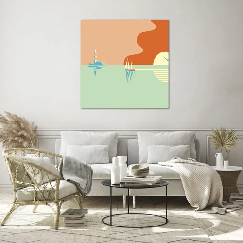 Glass picture - Ideal Sea Landscape - 60x60 cm